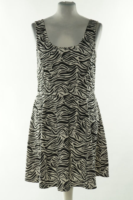 Sukienka biało czarna zebra, H&M