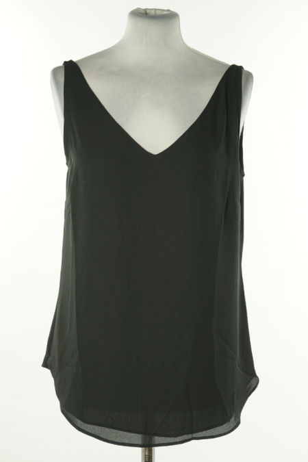 Bluzka czarna na cienkich ramiączkach