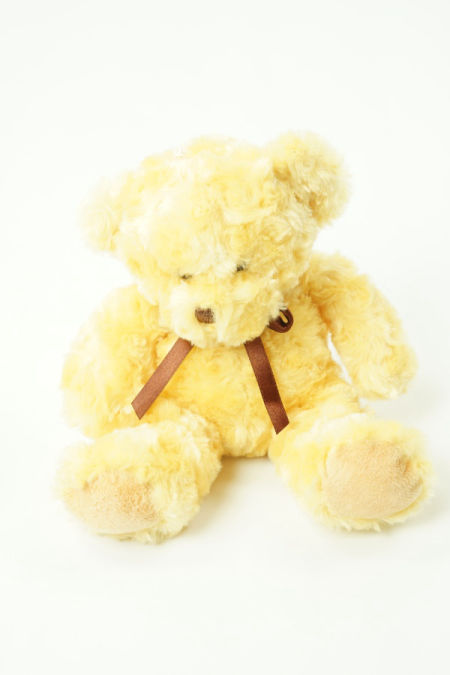 Miś żółty z kokardką