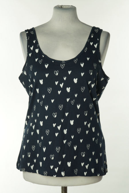 Koszulka granatowa  w białe serca