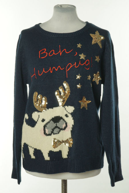 Sweter granatowy świąteczny