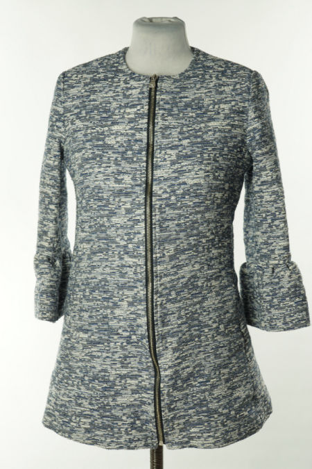 Marynarka niebieska melanż zapinana na suwak