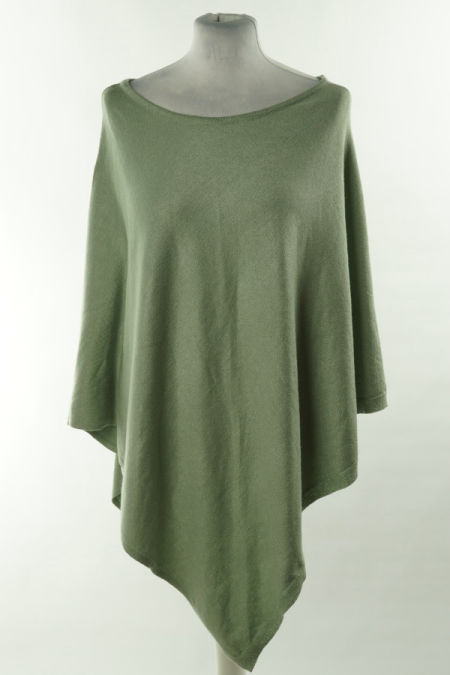 Ponczo seledynowe sweterkowe