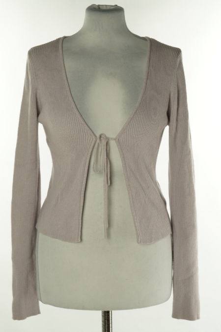 Narzutka beżowa prążkowana, STRADIVARIUS