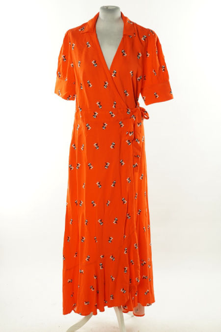 Sukienka pomarańczowa kwiaty