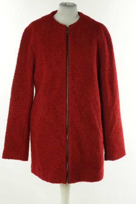 Płaszcz bordowy na suwak
