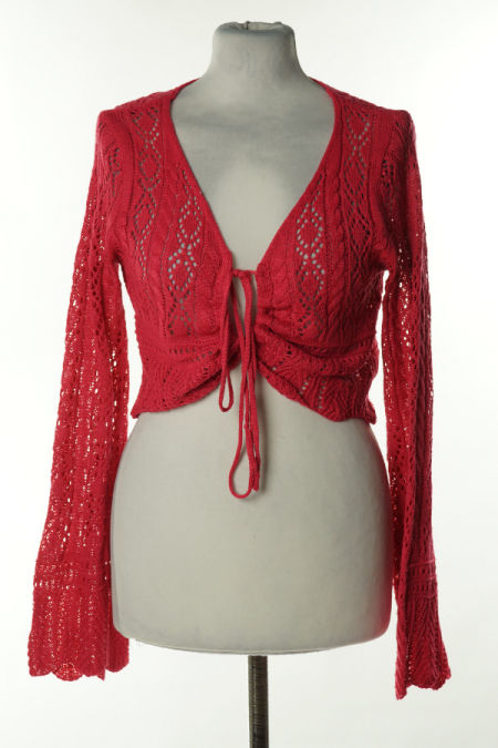 Narzutka sweterkowa różowa