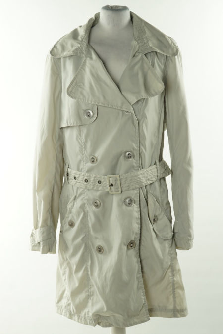 Płaszcz szary z paskiem