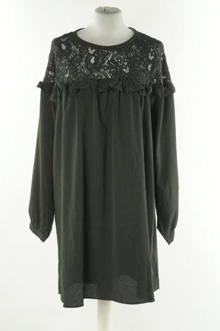 Sukienka czarna z koronkową górą