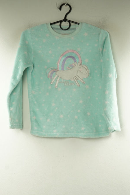 Bluzka polarowa piżamowa niebieska