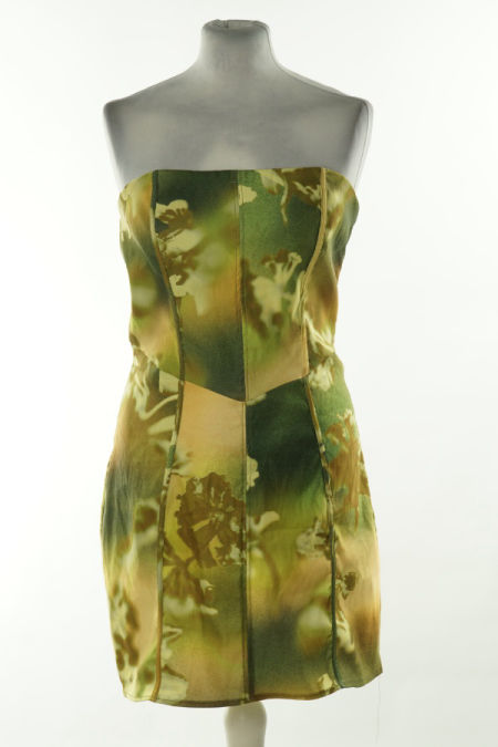 Sukienka zielona, BERSHKA