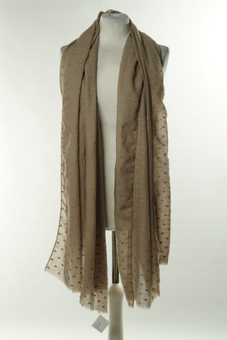 Szalik beżowy w ciapki