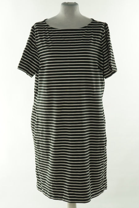 Sukienka czarna w białe paski