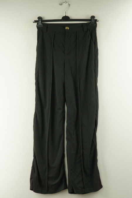 Spodnie materiałowe czarne z prostą nogawką