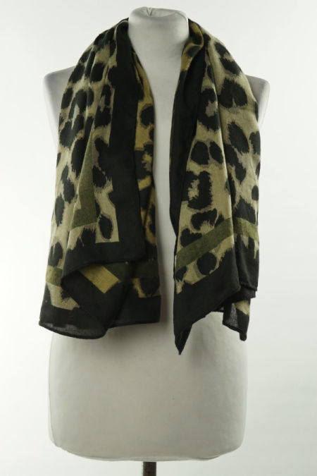 Szalik czarno-beżowy