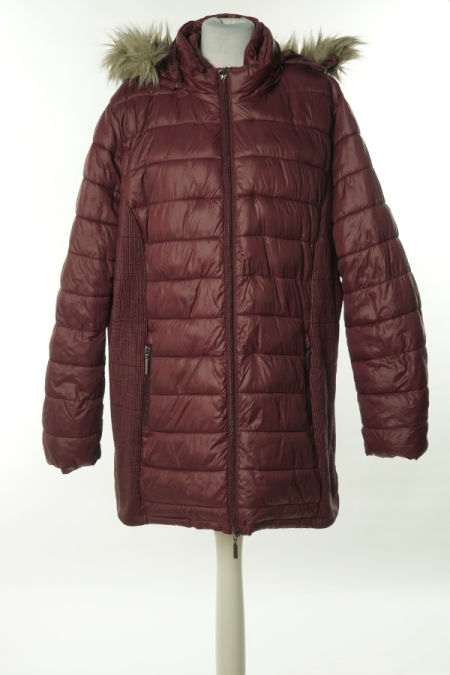 Kurtka wiśniowa z kapturem