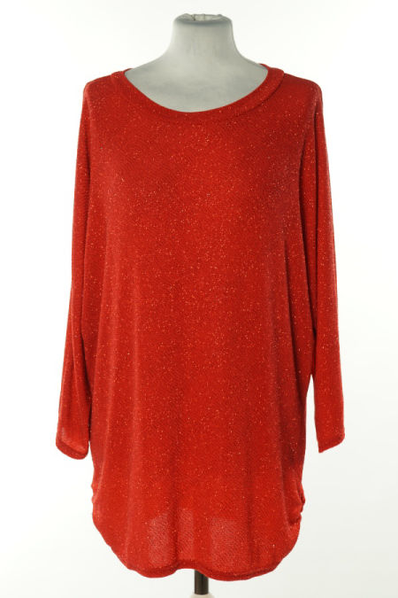 Bluzka czerwona połyskująca