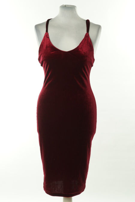 Sukienka czerwona welurowa