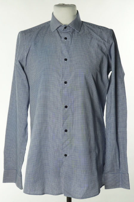 Koszula niebiesko - biała kratka