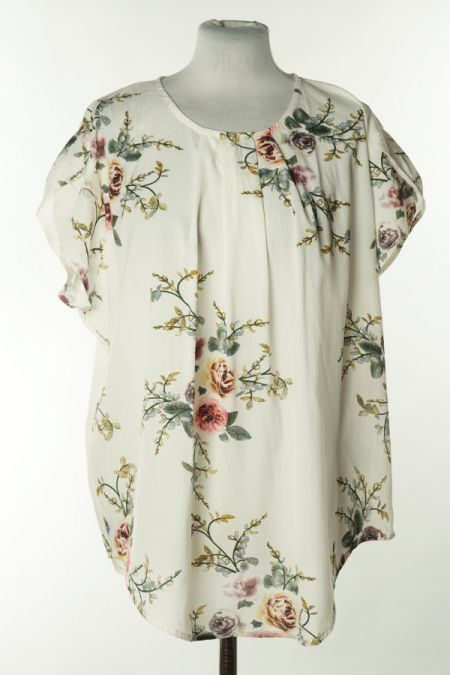 Bluzka biała w kwiaty