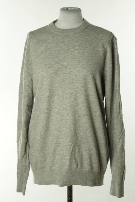 Sweter szary z domieszką wełny (10%)