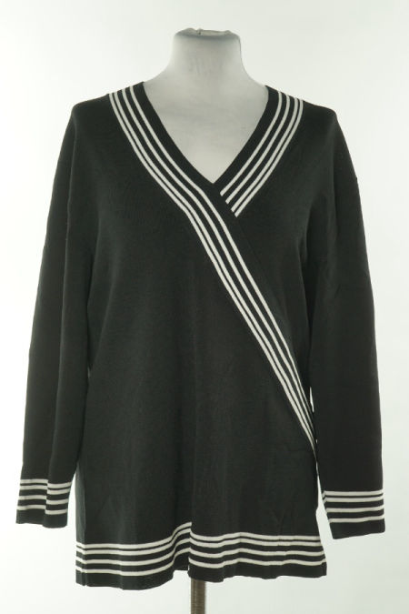 Bluzka czarna z białymi wstawkami