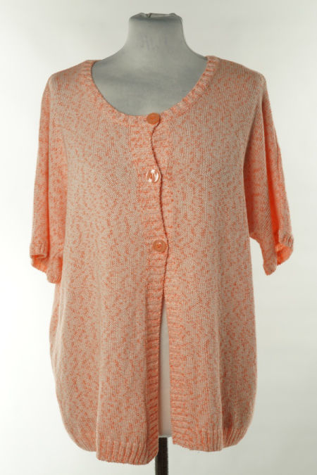 Kardigan różowo-biały