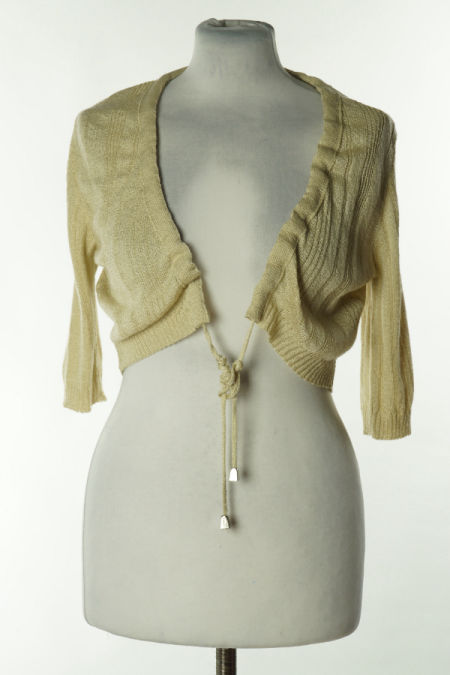 Narzutka sweterkowa złota krótka