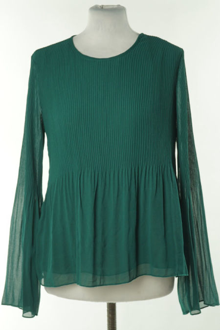 Bluzka zielona plisowana