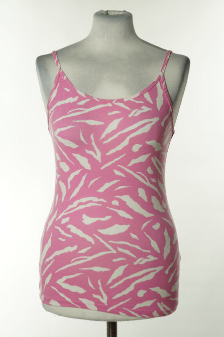 Koszulka różowa w białe wzory