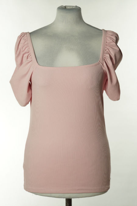 Koszulka różowa prążkowana