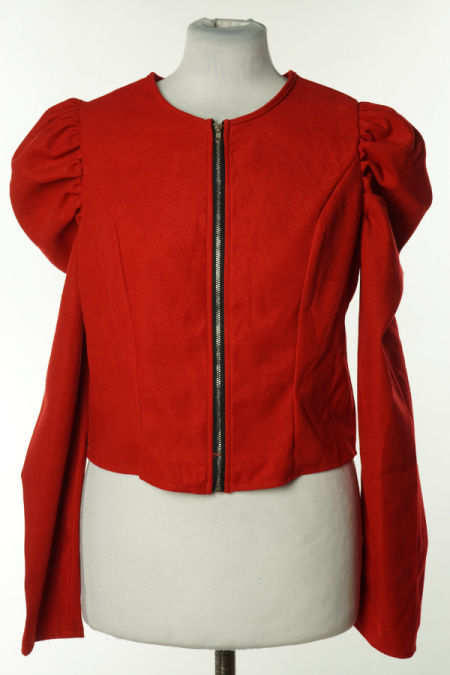 Bluzka czerwona zapinana na suwak