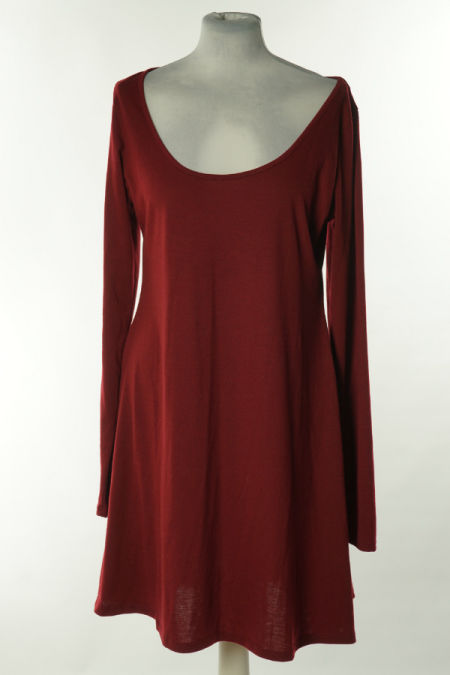 Sukienka bordowa gładka