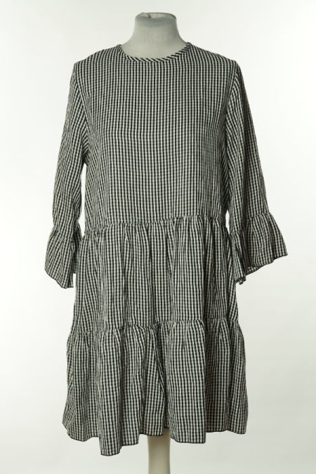 Sukienka biało-czarna w kratkę