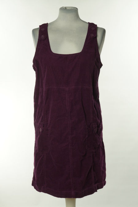 Sukienka fioletowa sztruksowa