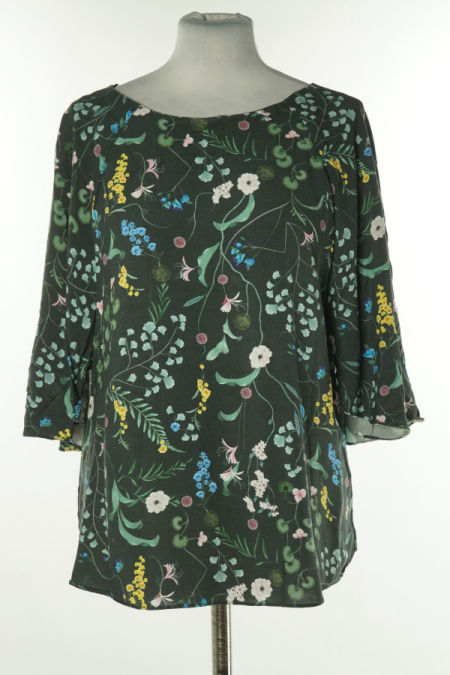 Bluzka zielona w kwiaty
