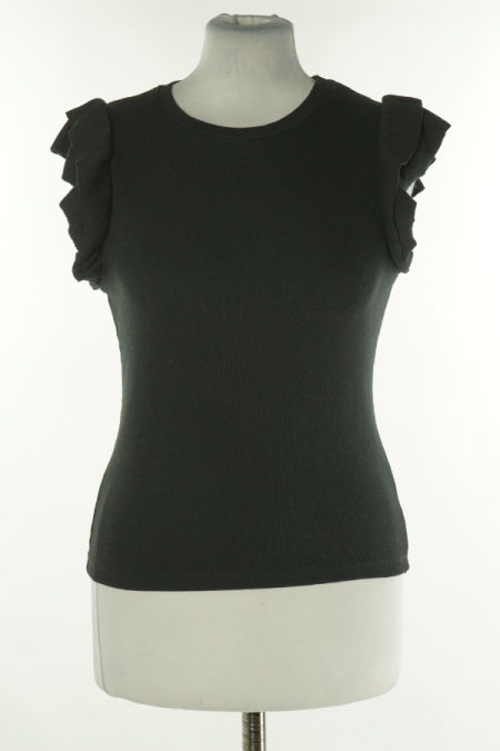 Koszulka czarna prążkowana