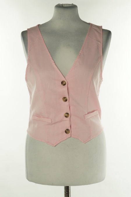 Kamizelka krótka różowa