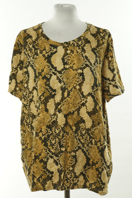 Koszulka brązowo czarna wężowa