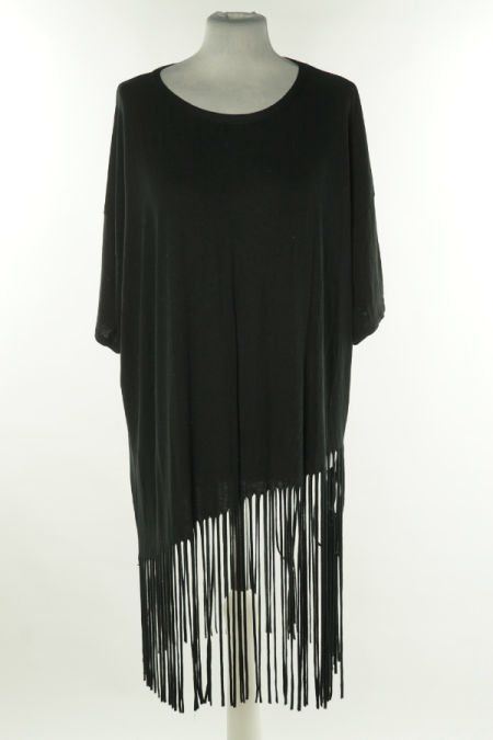 Koszulka czarna z frędzlami