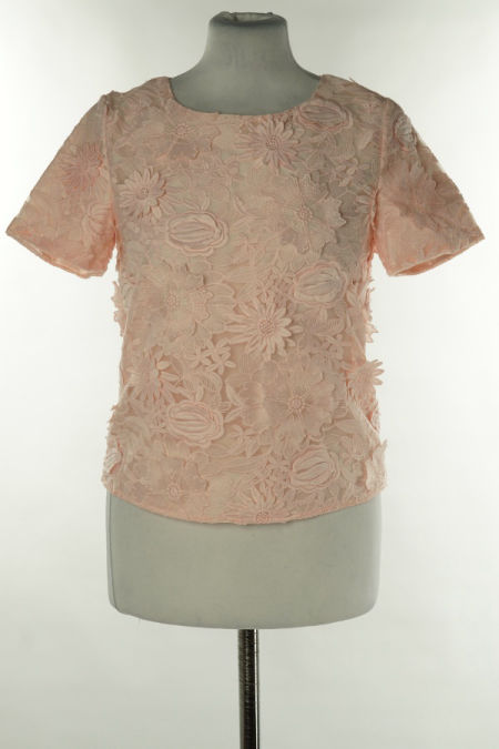 Bluzka różowa w kwiaty