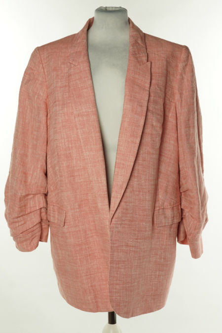 Narzutka marynarkowa jasnoróżowa(55%lnu)