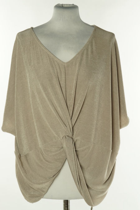 Bluzka beżowa połyskująca