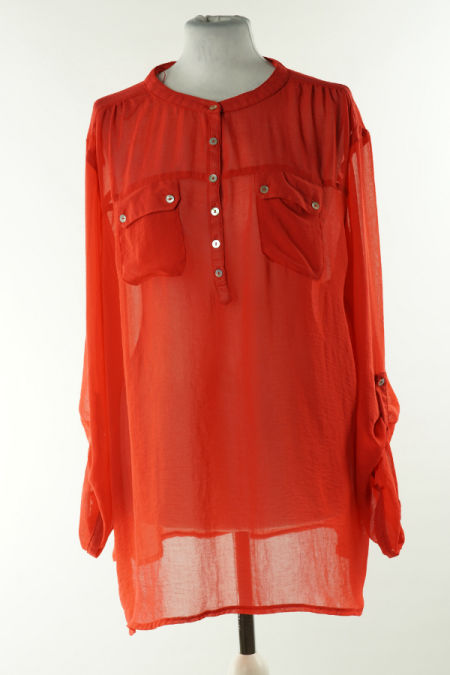 Bluzka czerwona prześwitująca