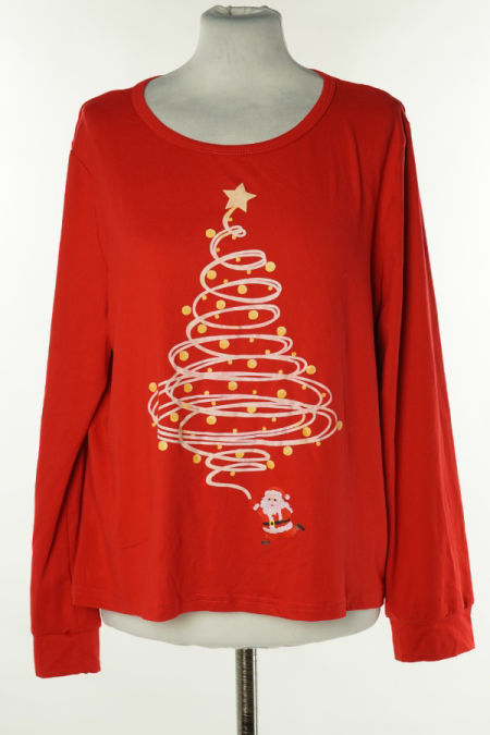 Bluzka czerwona choinka