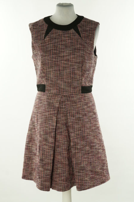 Sukienka kolorowa z czarnymi wstawkami