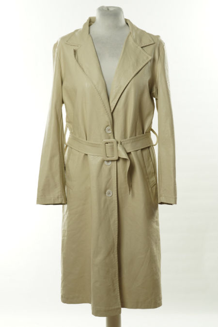 Płaszcz beżowy ekoskóra