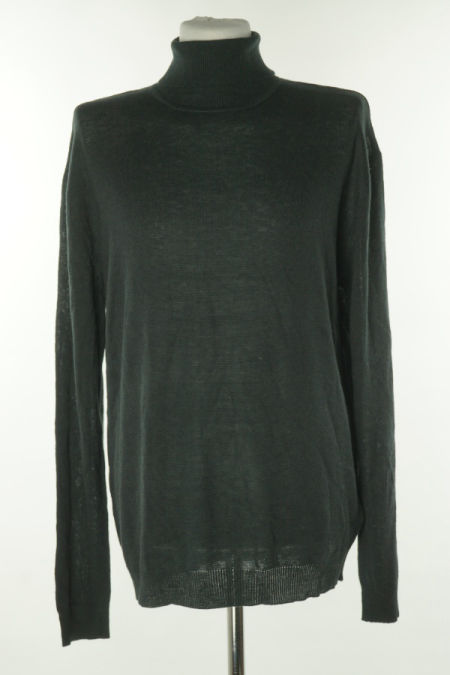 Golf czarny z wełną merino (50%)