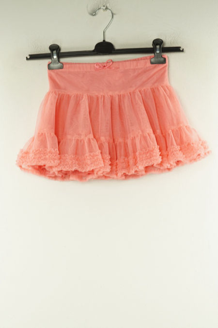 Spódnica różowa siateczkowa z falbanami