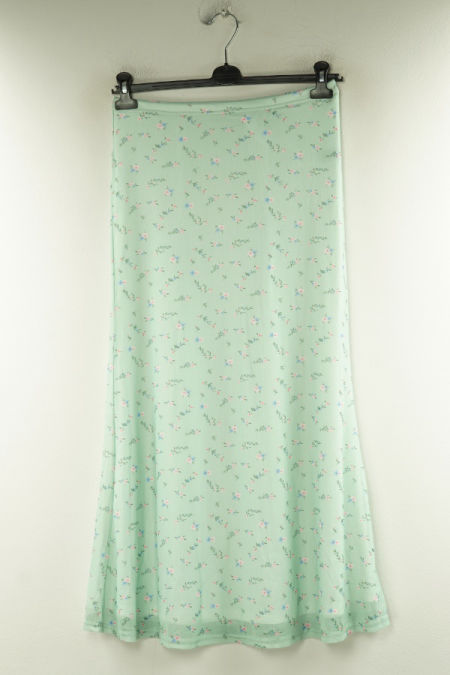 Spódnica zielona w kwiatki